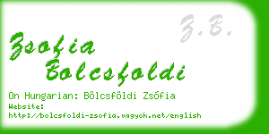 zsofia bolcsfoldi business card