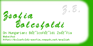 zsofia bolcsfoldi business card